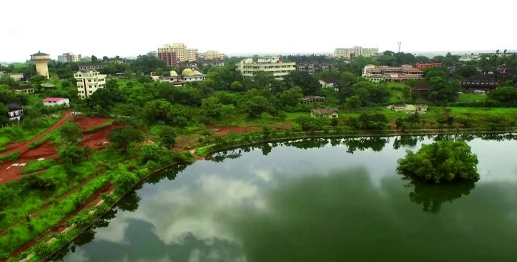 The green valley around the campus